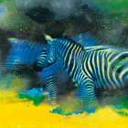 <strong>Zebra Crossing</strong><br />B 180 x H 120 cm, Pigmentfarben/Acryl/Lack/Leinwand